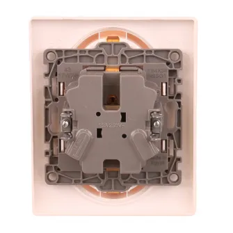 Priza dubla CP Legrand Niloe L396477, montaj incastrat, 16A, 250V, IP20, Alb