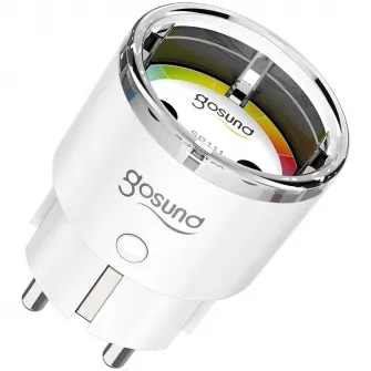 Priza inteligenta Gosund SP111, Wireless, 15A, monitorizare consum, protectie copii, compatibil Alexa si Google Assistant, Android/iOS