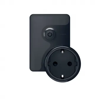 Priza mobila inteligenta Legrand L064840, Zigbee, cu monitorizare consum, 16A, Negru