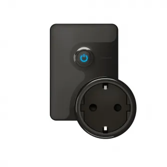 Priza mobila inteligenta Legrand L064840, Zigbee, cu monitorizare consum, 16A, Negru