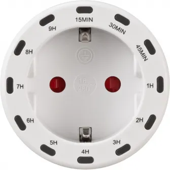 Priza programabila Brennenstuhl, numaratoare inversa, 230V, 13A, IP20, Alb