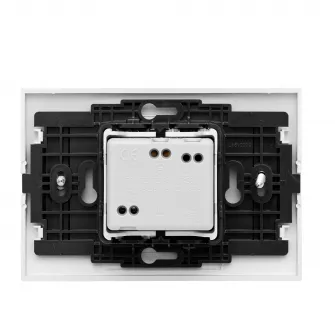 Priza simpla Gewiss 2M, pentru doza 3M, 16A, plastic, Alb