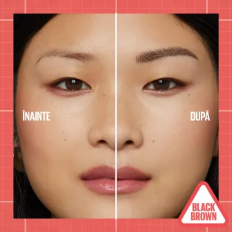 Produs 2 in 1 marker de sprancene + gel de fixare Maybelline New York Build a brow, 262 Black Brown, 1,4 gr