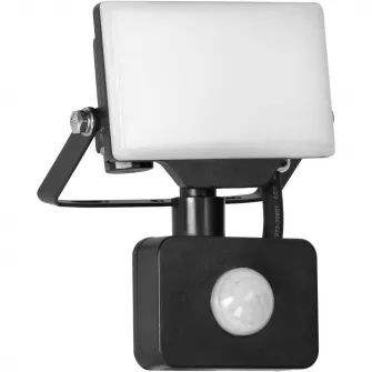 Proiector LED Adviti Porto S AD-NL-6462BLR4, cu senzor de miscare, 10W, LED SMD, 800 lm, IP44, 4000K, Aluminiu, Negru