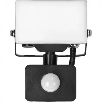 Proiector LED Adviti Porto S AD-NL-6462BLR4, cu senzor de miscare, 10W, LED SMD, 800 lm, IP44, 4000K, Aluminiu, Negru