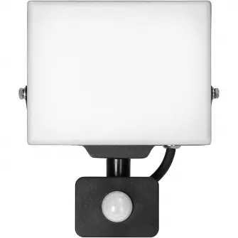 Proiector LED Adviti Porto S AD-NL-6464BLR4, cu senzor de miscare, 30W, LED SMD, 2400 lm, IP44, 4000K, Aluminiu, Negru