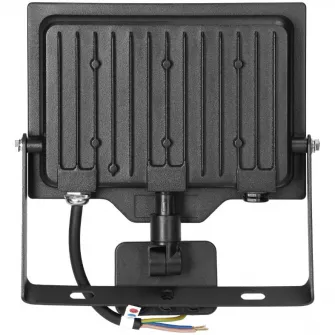 Proiector LED Adviti Porto S AD-NL-6465BLR4, cu senzor de miscare, fara rama, 50W, LED SMD, 4000 lm, IP65, 4000K, Aluminiu, Negru