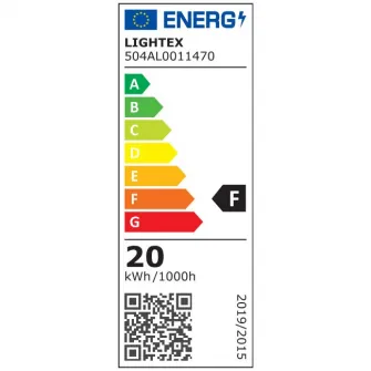 Proiector LED cu senzor Lightex Hero 504AL0011470, 20W, 1800 lm, temperatura lumina rece (6500K), IP65, Aluminiu, Negru, Clasa energetica F