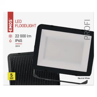 Proiector LED Emos PROFI ZS2672, 200W, 22000 lm, IP65, lumina rece, aluminiu, Negru