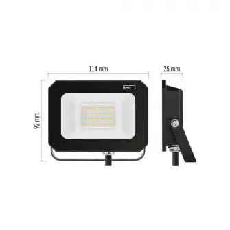 Proiector LED Emos Simpo, 20W, 2000 lm, temperatura lumina neutra (4000K), IP65, Aluminiu, Negru