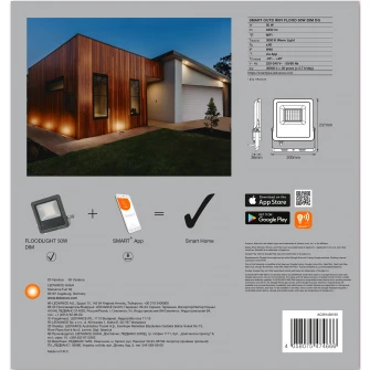 Proiector LED inteligent pentru exterior LEDVANCE SMART+ Wi Fi 50W, 4250 lm, temperatura lumina calda (3000K), IP65, dimabil, compatibil amazon alexa/Google Assistant
