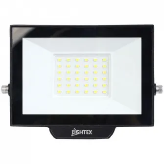 Proiector LED Lightex Hero 504AL0011426, 30W, 2700 lm, temperatura lumina neutra (4000K), IP65, Aluminiu, Negru, Clasa energetica F