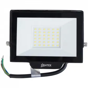 Proiector LED Lightex Hero 504AL0011426, 30W, 2700 lm, temperatura lumina neutra (4000K), IP65, Aluminiu, Negru, Clasa energetica F