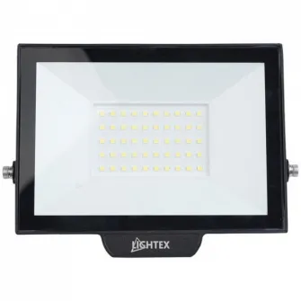 Proiector LED Lightex Hero 504AL0011435, 50W, 4500 lm, temperatura lumina rece (6500K), IP65, Aluminiu, Negru, Clasa energetica F