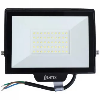 Proiector LED Lightex Hero 504AL0011435, 50W, 4500 lm, temperatura lumina rece (6500K), IP65, Aluminiu, Negru, Clasa energetica F