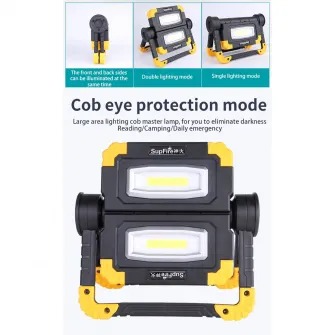 Proiector LED portabil reincarcabil SupFire G7, USB, 20W, 1000 lm, acumulator 5000 mAh