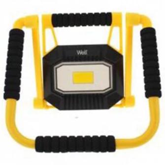 Proiector LED portabil Well Mobile, reincarcabil, 20W, 1400 lm, 3.7V, 4400mAh, Ilumina 4000K, IP65