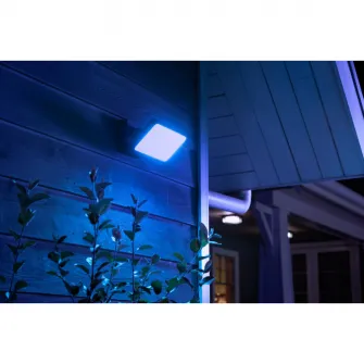 Proiector LED RGBW integrat Philips Discover HUE, control inteligent cu Hue Bridge, 2x15W, 2300 lm, lumina alba/color, IP44, Negru