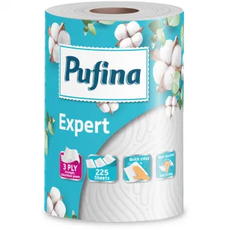 Prosop de bucatarie Pufina Expert, 3 straturi, 225 foi