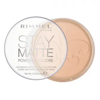 Pudra compacta Rimmel London Stay Matte 05 Silky Beige, 14 g