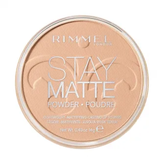 Pudra compacta Rimmel London Stay Matte 05 Silky Beige, 14 g