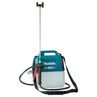 Pulverizator electric pe acumulator Makita US053DZ,12 V, capacitate 5 l,presiune maxima 3 bar,lungime furtun 1.7 m,lance telescopica,duza dubla, fara incarcator si acumulator in setul de livrare
