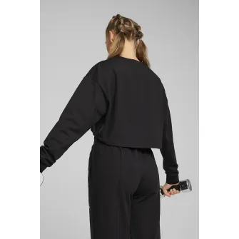 Puma, Bluza de trening crop pentru antrenament Cloudspun, Negru, S
