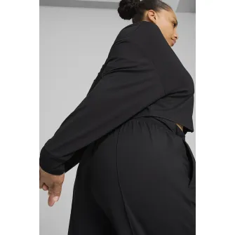 Puma, Bluza de trening crop pentru antrenament Cloudspun, Negru, S
