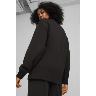Puma, Bluza de trening unisex cu fenta cu fermoar Better Classic, Negru, L