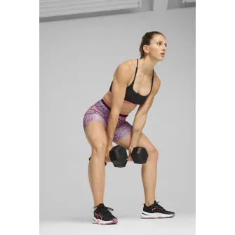 Puma, Bustiera cu burete detasabil pentru antrenament Hypernatural, Negru, Roz aprins, M
