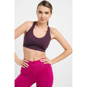 Puma, Bustiera cu burete detasabil pentru fitness 4Keeps, Violet aubergine, XS