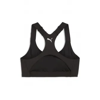Puma, Bustiera cu imprimeu logo pentru fitness 4Keeps Everscult, Negru stins, Alb optic, XS