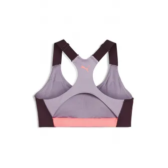 Puma, Bustiera cu imprimeu logo pentru fitness 4Keeps Everscult, Violet tyrian, Liliac prafuit, XS