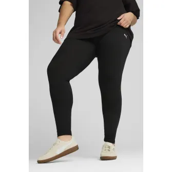 Puma, Colanti din amestec de bumbac cu detaliu logo, Negru, XS