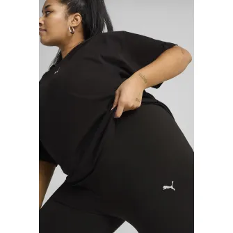 Puma, Colanti din amestec de bumbac cu detaliu logo, Negru, XS