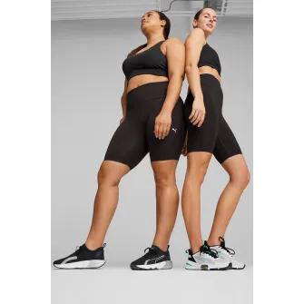 Puma, Colanti scurti cu talie inalta, pentru antrenament Shapeluxe, Negru, XS