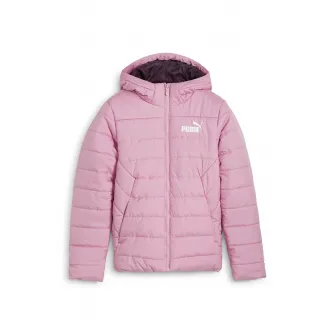 Puma, Geaca cu gluga si vatelina Essentials, Alb, Roz deschis, 152 CM