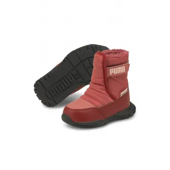 Puma, Ghete impermeabile cu inchidere velcro Nieve, Rosu, 19 EU