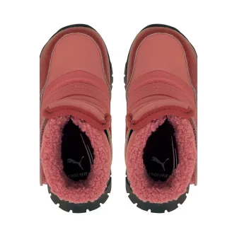 Puma, Ghete impermeabile cu inchidere velcro Nieve, Rosu, 19 EU