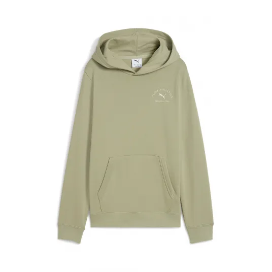 Puma, Hanorac cu buzunar kangaroo, Kaki, Alb murdar, 152 CM