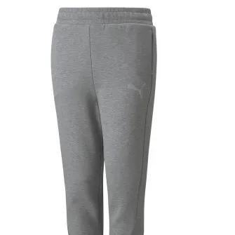 Puma, Pantaloni de trening cu croiala conica Evostripe, Gri cenusiu, 110 CM