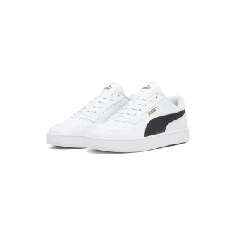 Puma, Pantofi sport de piele ecologica Caven 2.0, Negru, Alb, 10