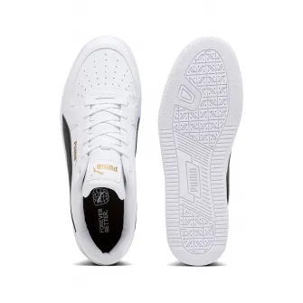 Puma, Pantofi sport de piele ecologica Caven 2.0, Negru, Alb, 10