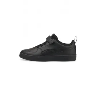 Puma, Pantofi sport de piele ecologica cu velcro Rickie AC, Negru, 27.5 EU