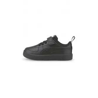 Puma, Pantofi sport de piele ecologica cu velcro Rickie, Negru, 19 EU