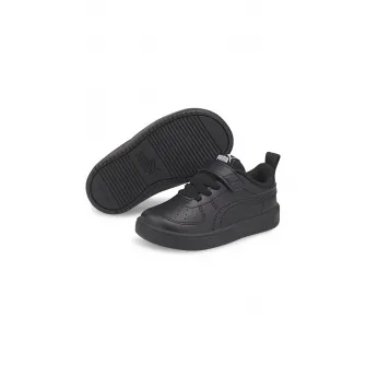 Puma, Pantofi sport de piele ecologica cu velcro Rickie, Negru, 19 EU