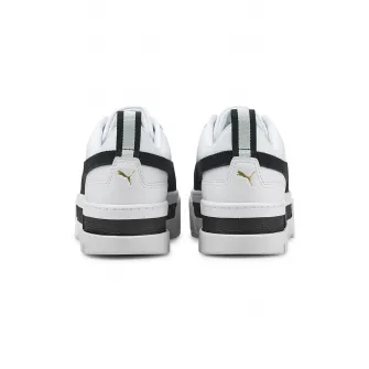 Puma, Pantofi sport flatform Mayze, Alb, Negru, 7
