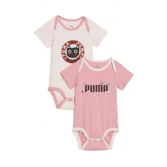 Puma, Set de body-uri din amestec de bumbac - 2 piese, Alb, Roz, 62 CM