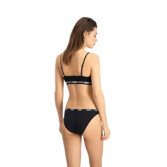 Puma, Set de chiloti cu banda logo - 2 perechi, Negru, M