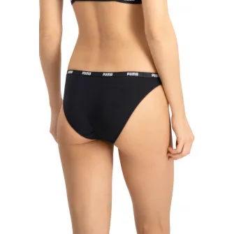 Puma, Set de chiloti din amestec de bumbac si modal - 2 perechi, Negru, M